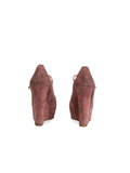 Miu Miu Suede Peep-Toe Wedge Sandals