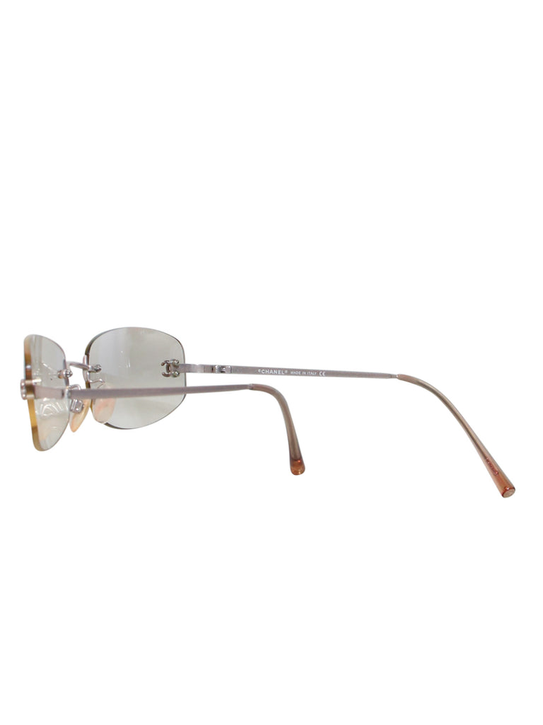 Chanel Vintage Rimless CC Sunglasses