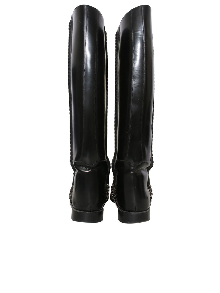 Givenchy Chain-Link Knee-High Boots