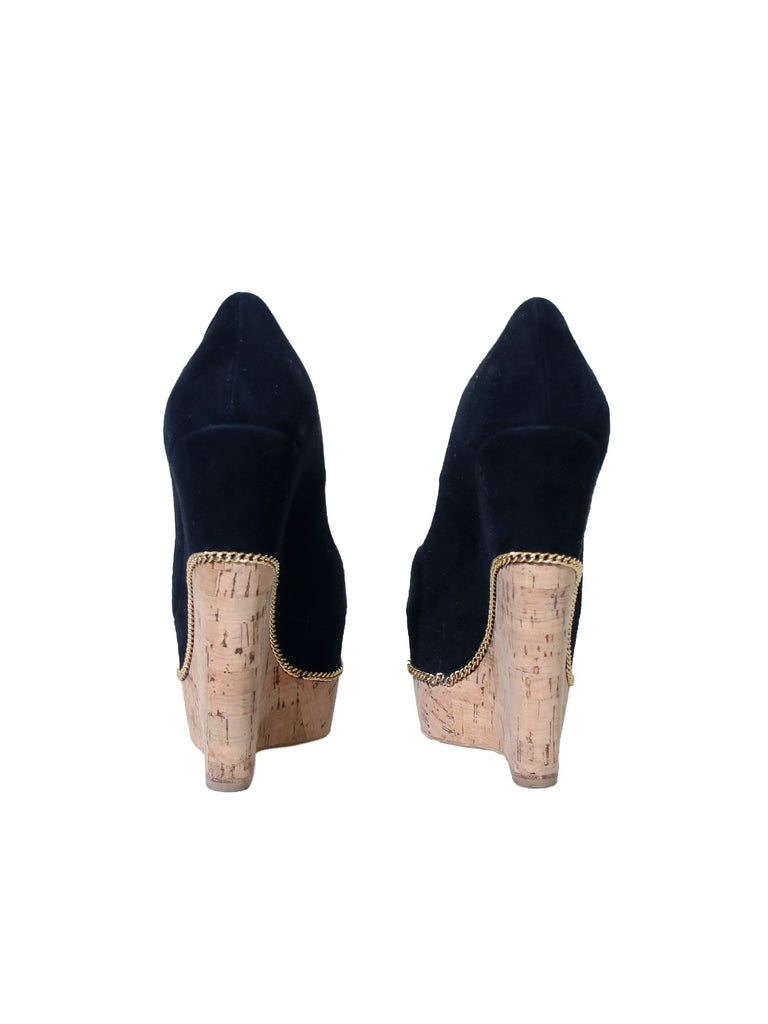Gianmarco Lorenzi Suede Platform Wedges