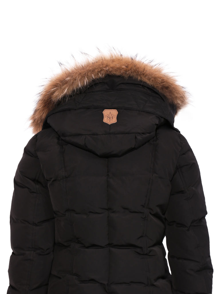 Mackage Romane Bomber Cut Down Jacket with Fur Hood