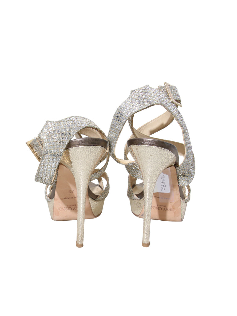 Jimmy Choo Glitter Platform Sandals