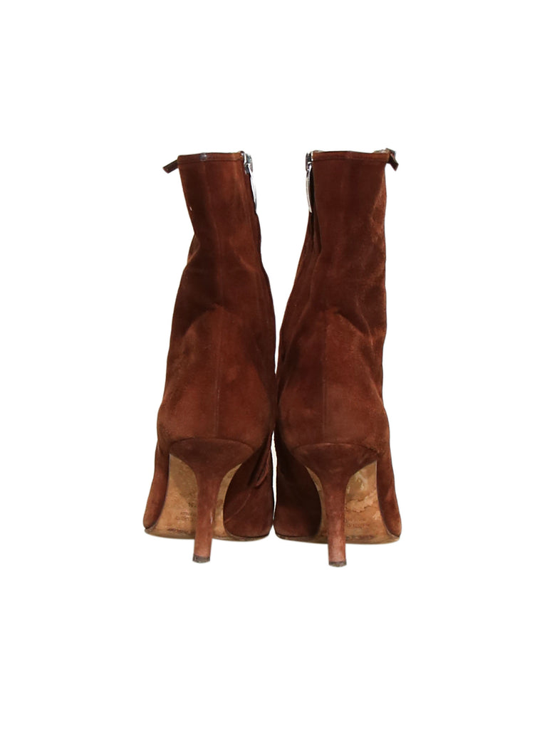 Sergio Rossi Suede Pointed Booties