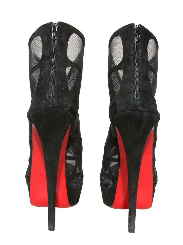Christian Louboutin Altarakna Peep-Toe Platform Booties