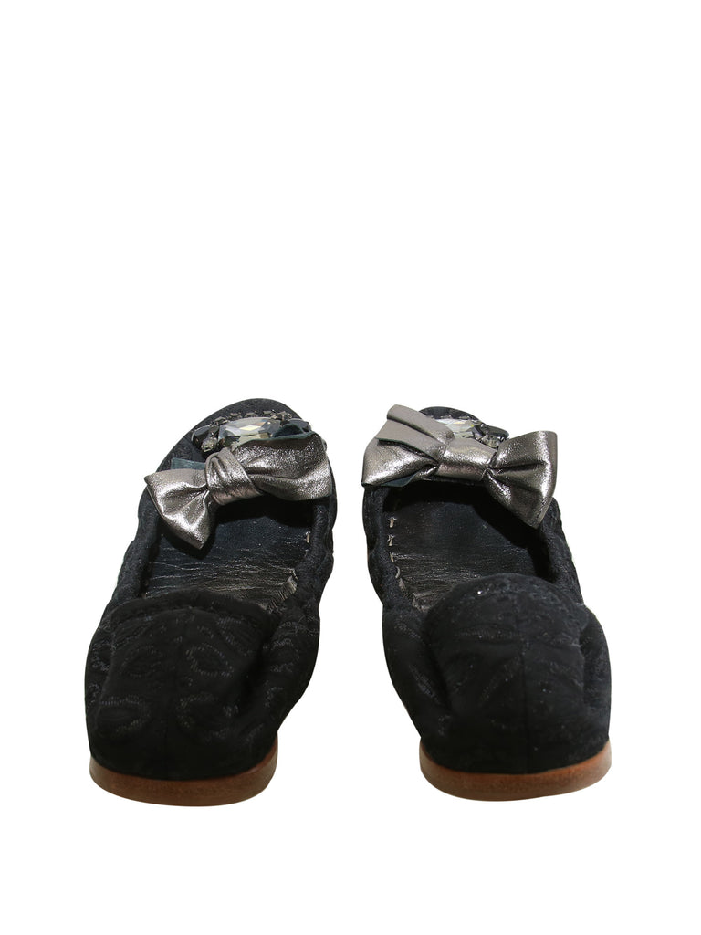 Miu Miu Embellished Ballet Flats