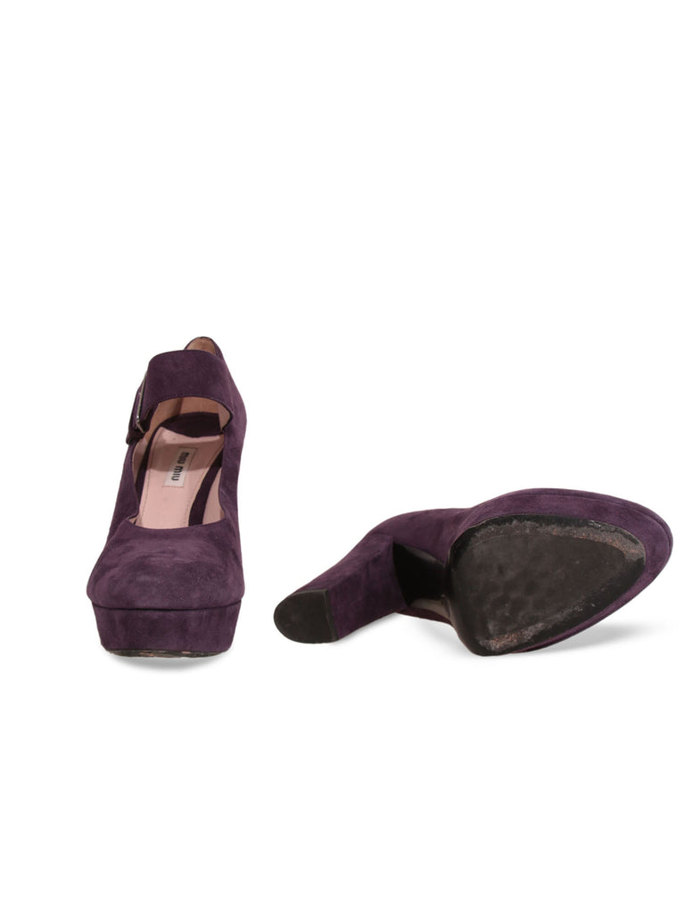 Miu Miu Suede Mary Jane Pumps