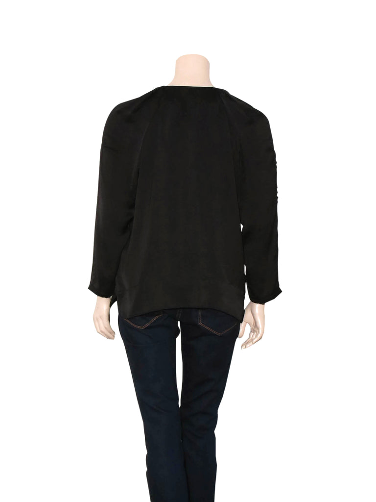 Iro Cut-Out Sleeve Silk-Feel Cardi