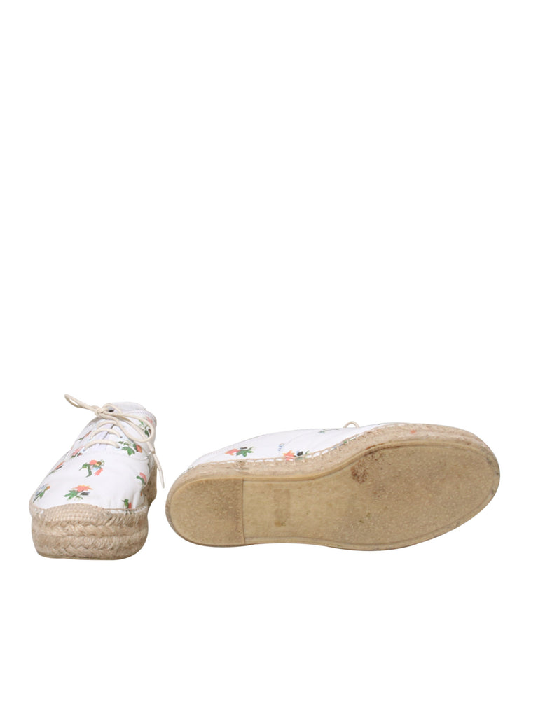 Saint Laurent Leather Floral Espadrilles
