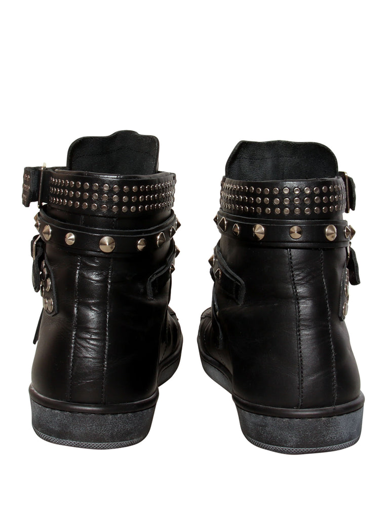 Leather Studded Sneakers