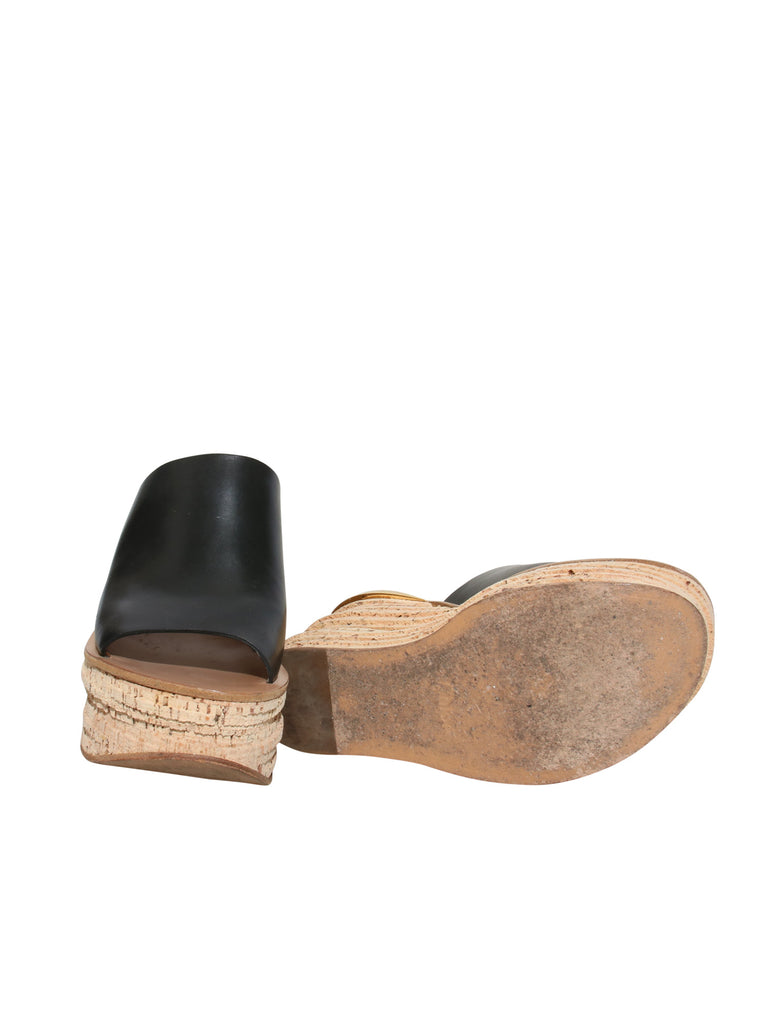 Cork wedge Slide Sandals
