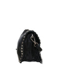 Prada Etiquette Studded Textured-Leather Shoulder Bag