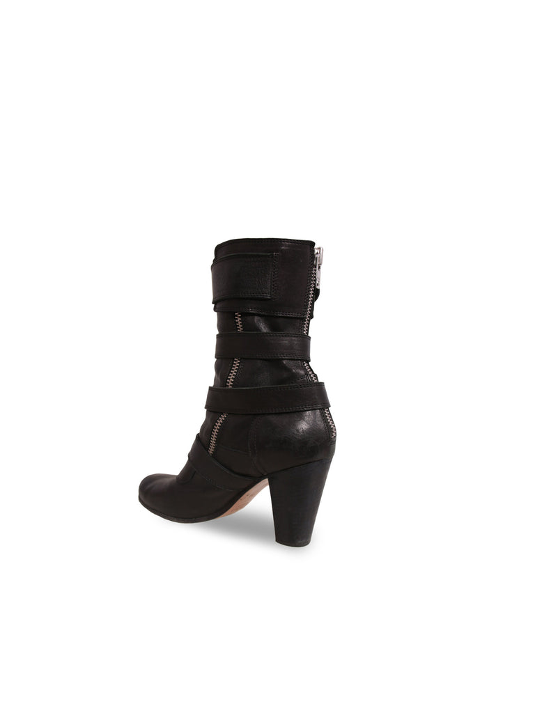 Chloe Leather Buckle Boots