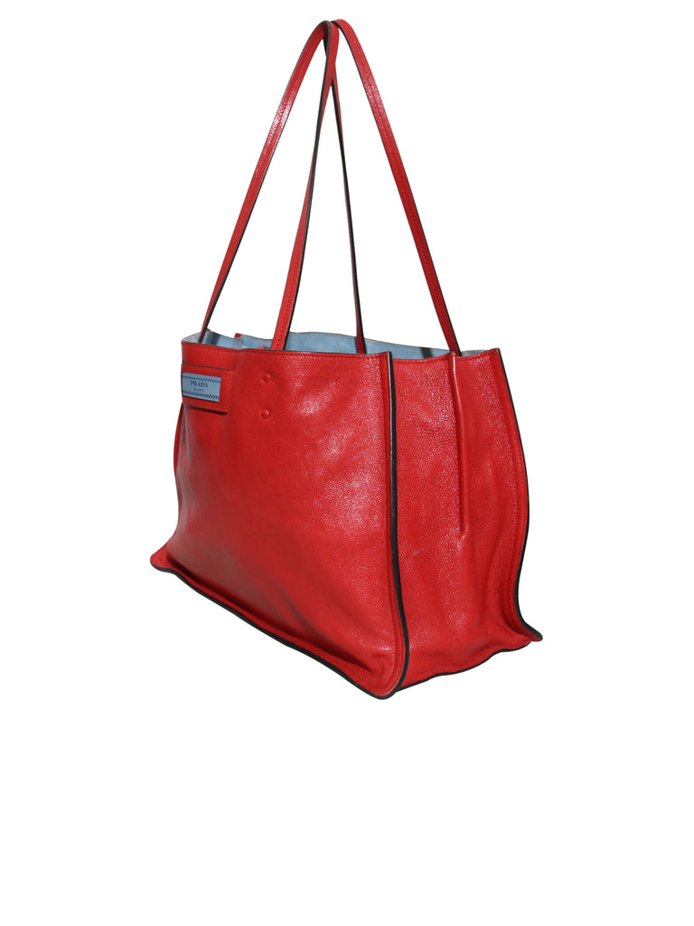 Prada Etiquette Glace Leather Tote Bag