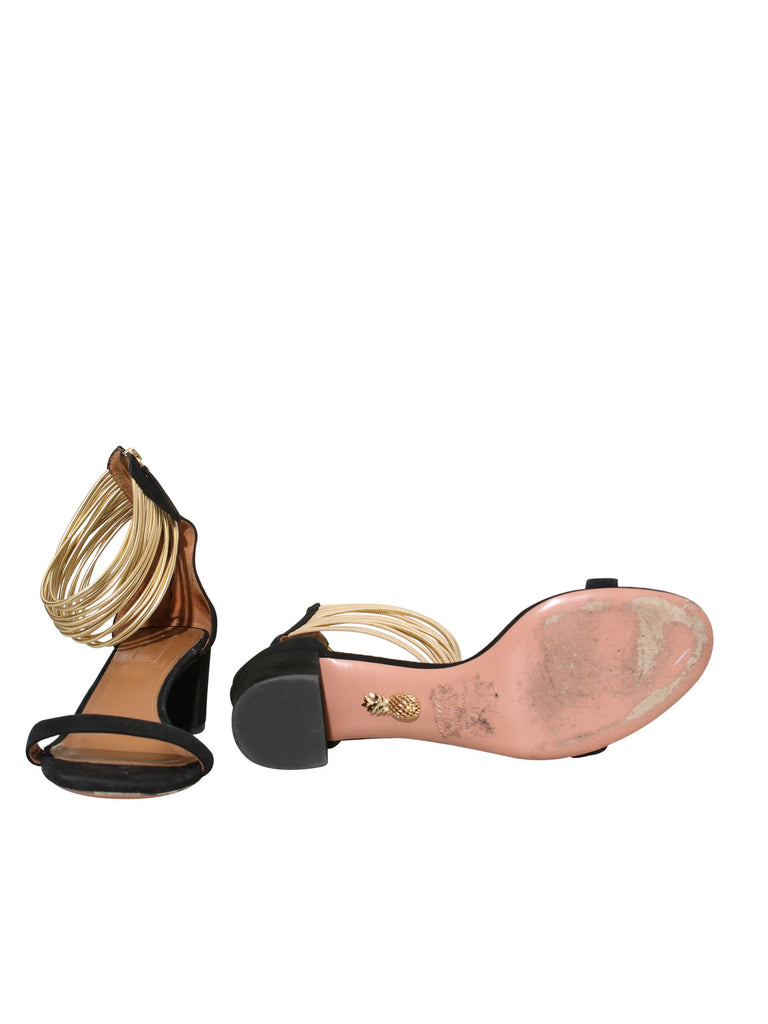 Aquazzura Suede Ankle-Strap Sandals