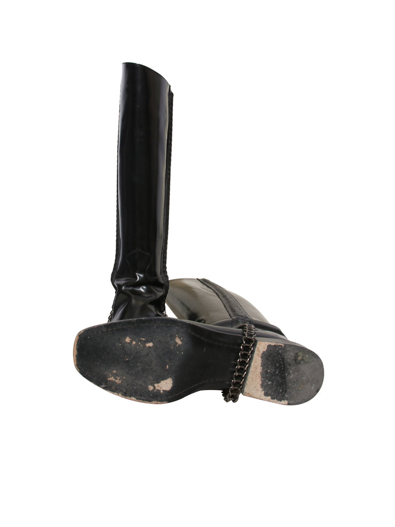 Givenchy Chain-Link Knee-High Boots