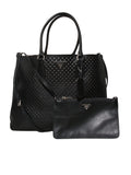 Prada Vitello Fori Leather Tote Bag with Pouch