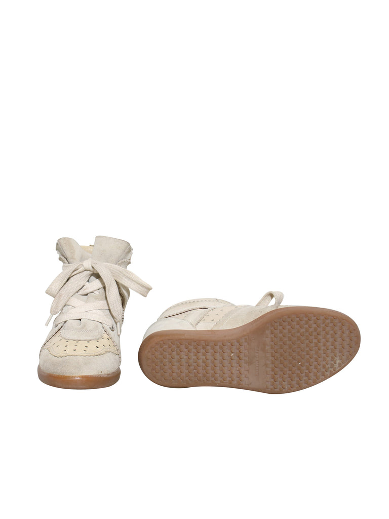 Isabel Marant Bobby Wedge Suede Sneakers