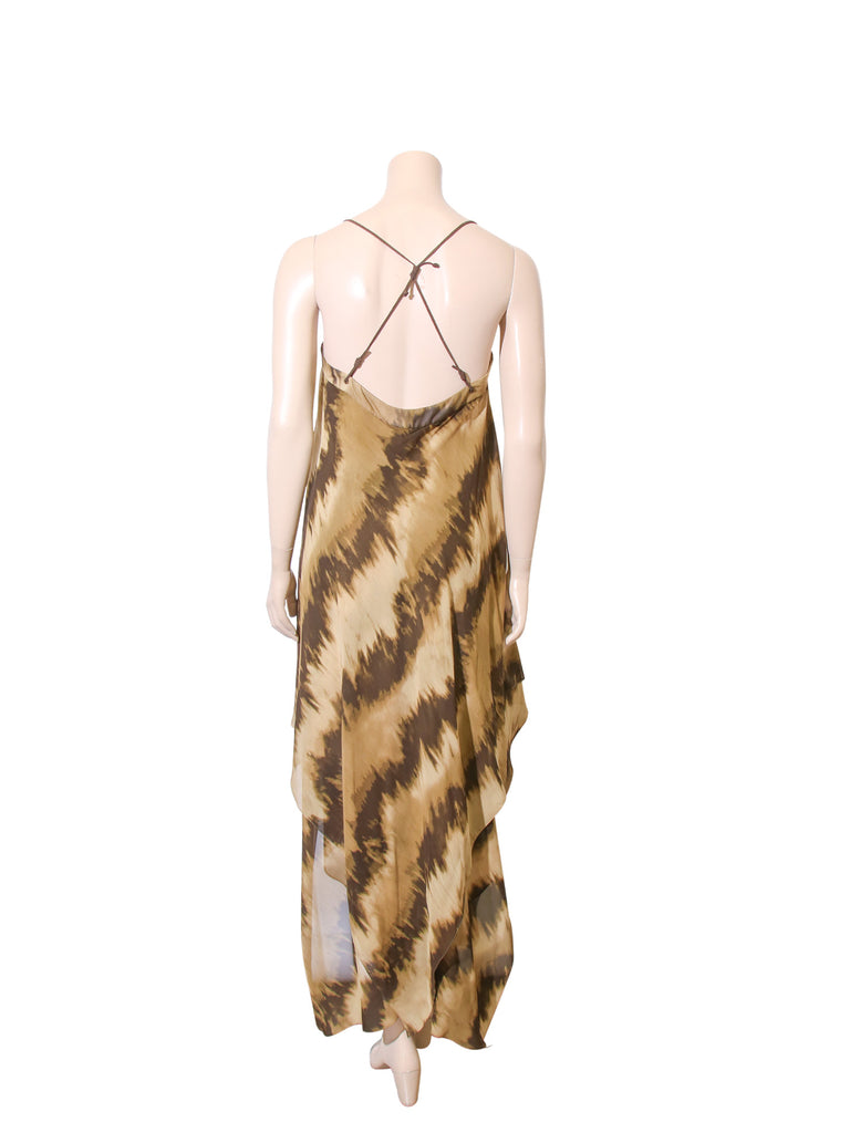Michael Kors Printed Silk Maxi Dress