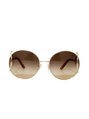 Chloe Round Gradient Sunglasses