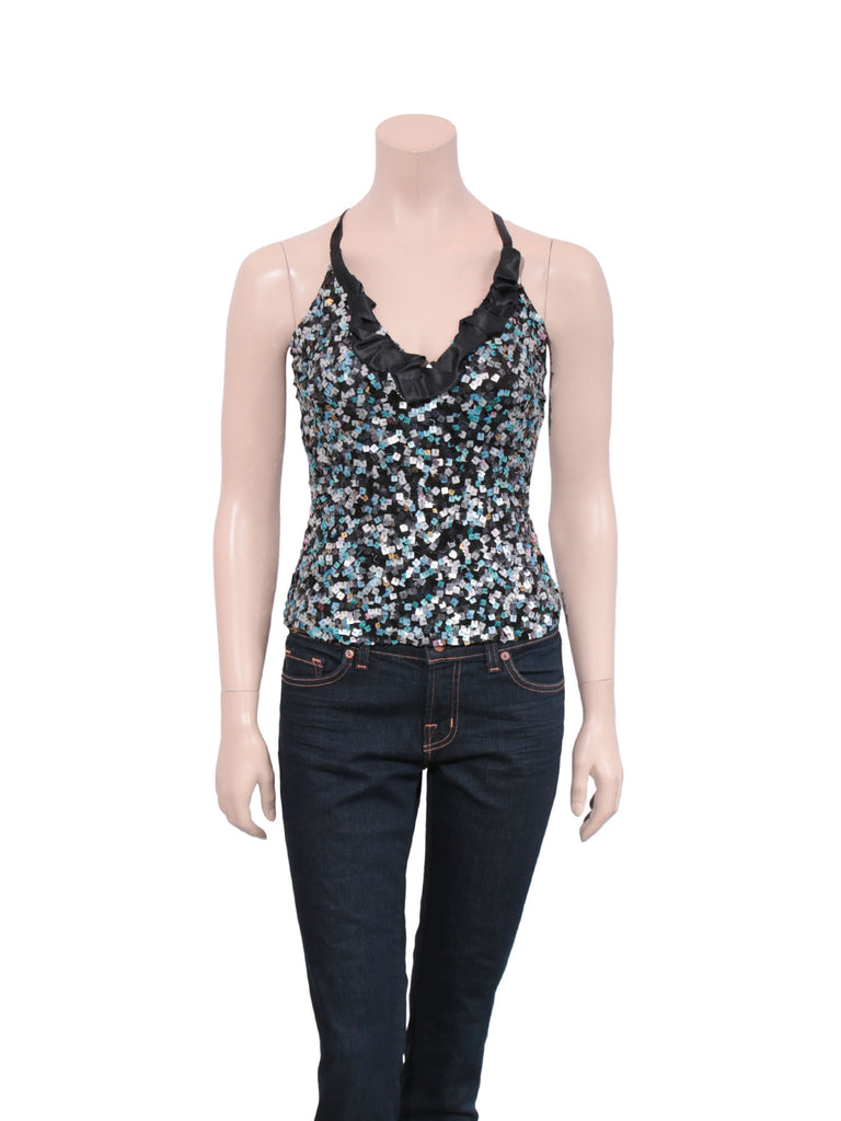 Emporio Armani Sequin Silk Top