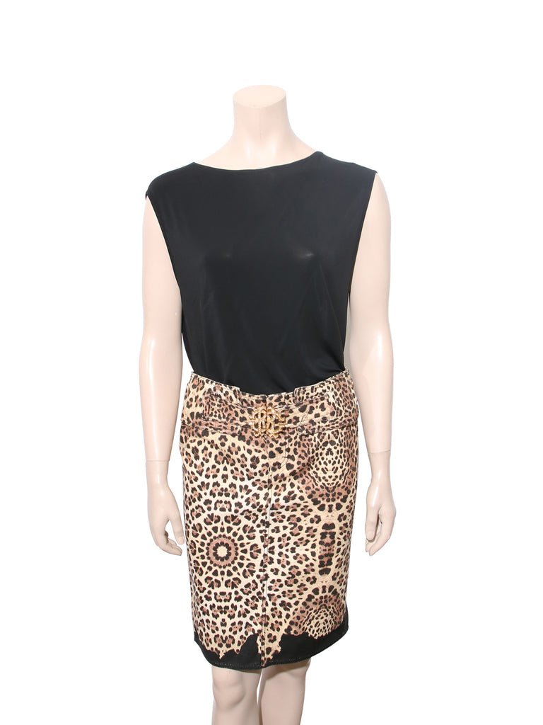 Roberto Cavalli Leopard Pencil Skirt