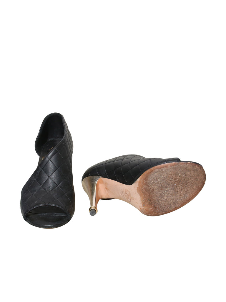 Chanel Quilted Leather D'Orsay Pumps