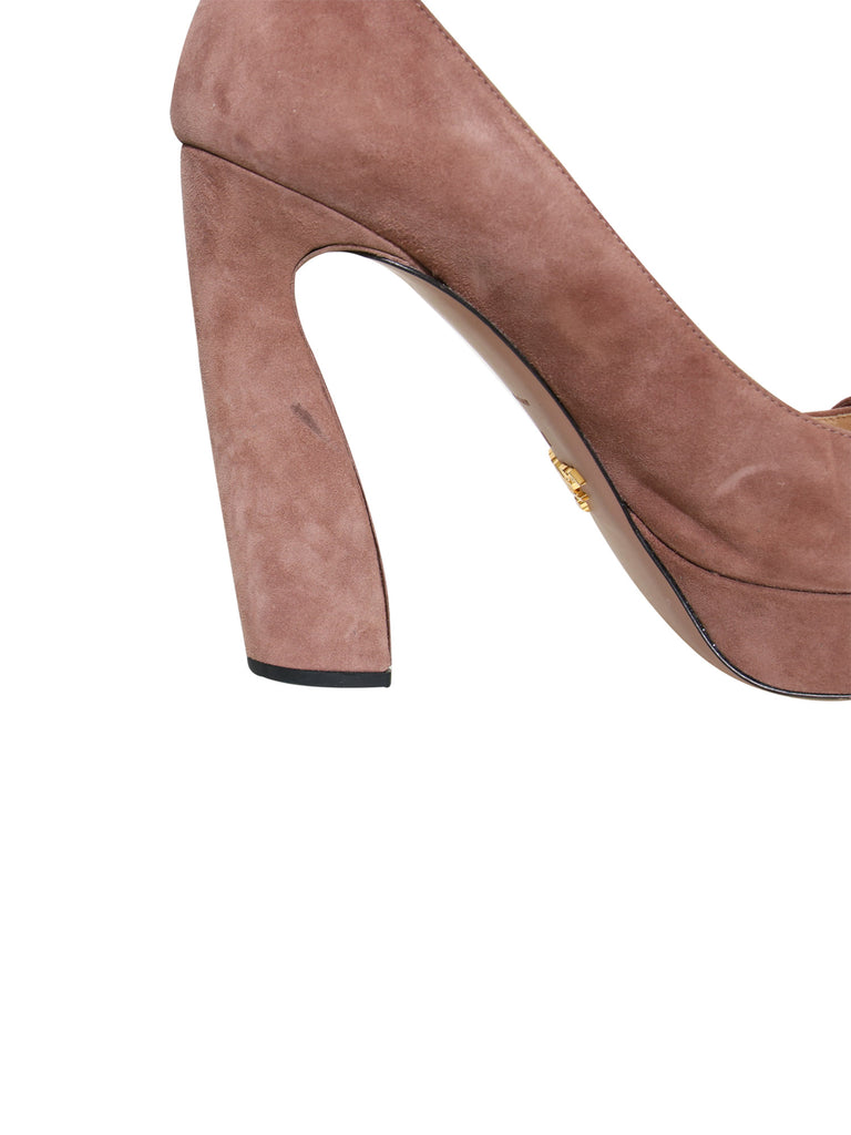 Prada Suede Platform Pumps