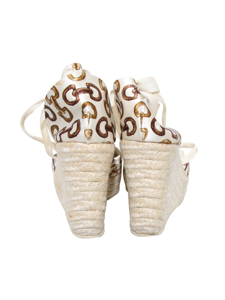 Gucci Silk Horsebit Wedges