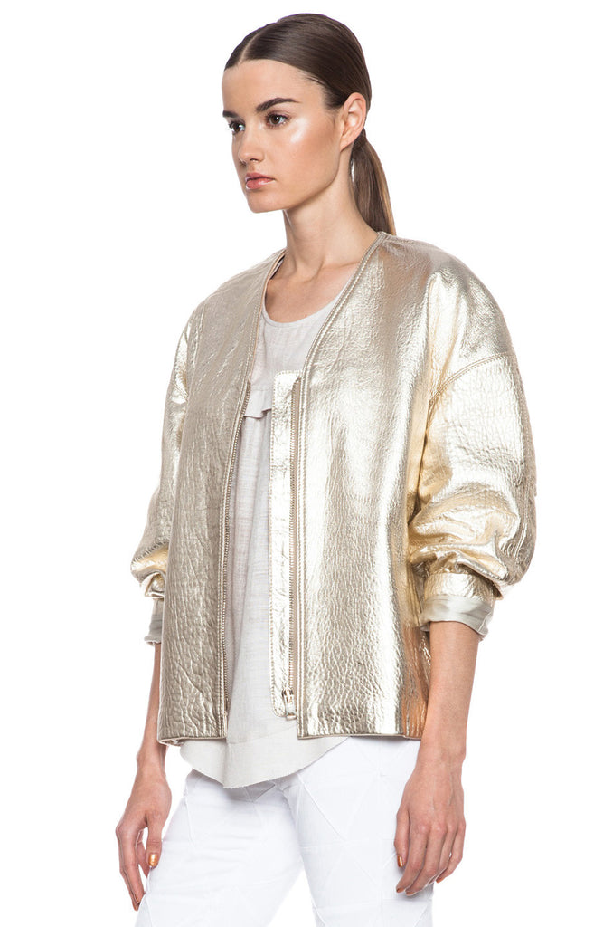 Isabel Marant Camelia Metallic Leather Jacket