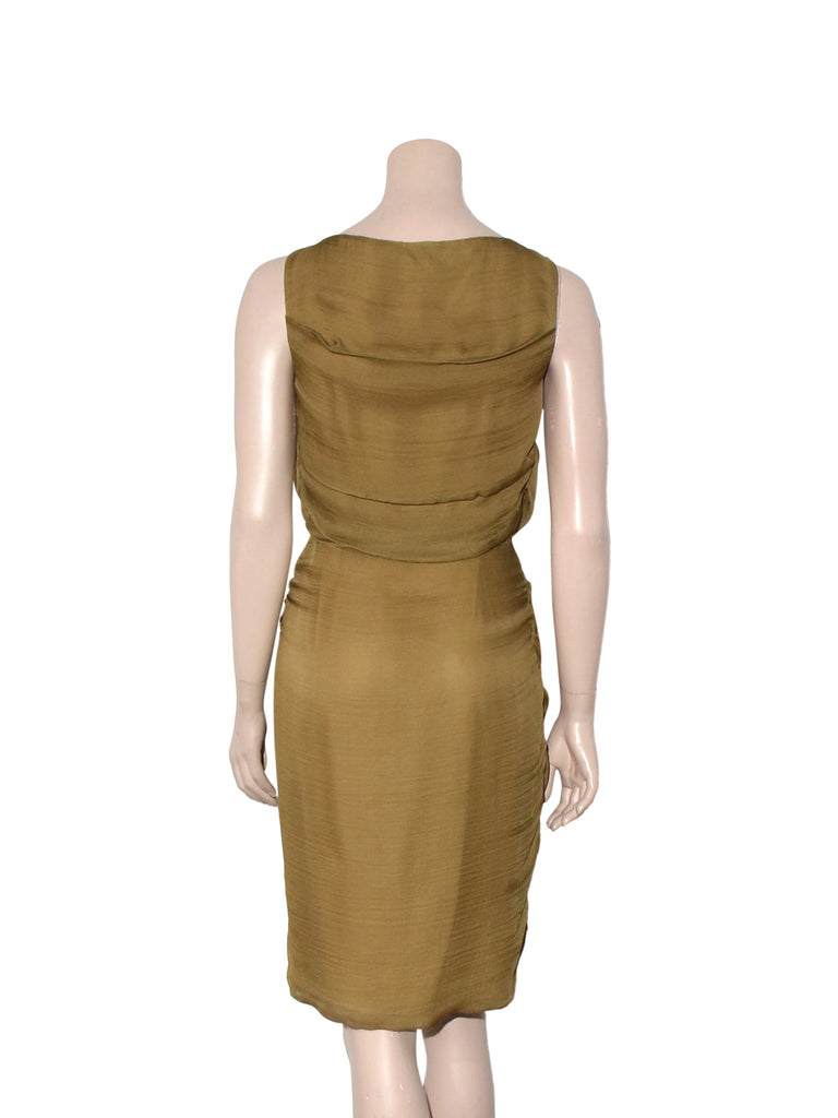 Silk Wrap Front Dress