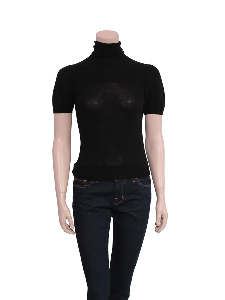 Prada Short Sleeve Turtleneck Sweater