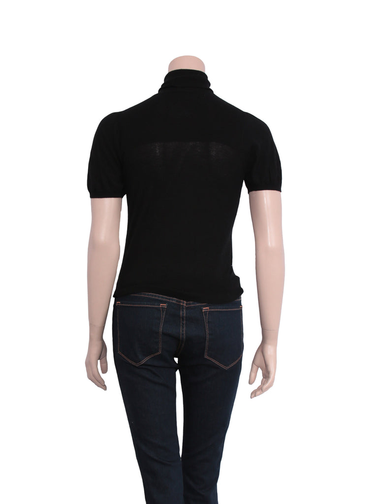 Prada Short Sleeve Turtleneck Sweater