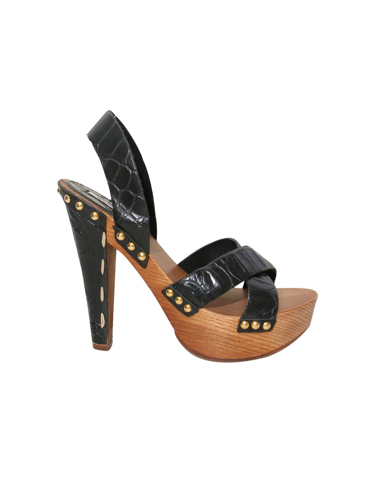 Miu Miu Platform Leather Sandals