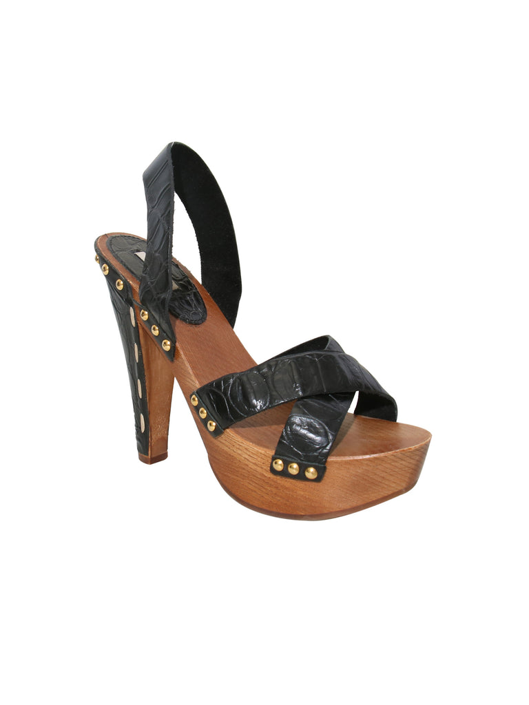 Miu Miu Platform Leather Sandals