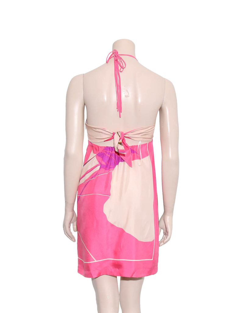 Tibi Printed Silk Dress