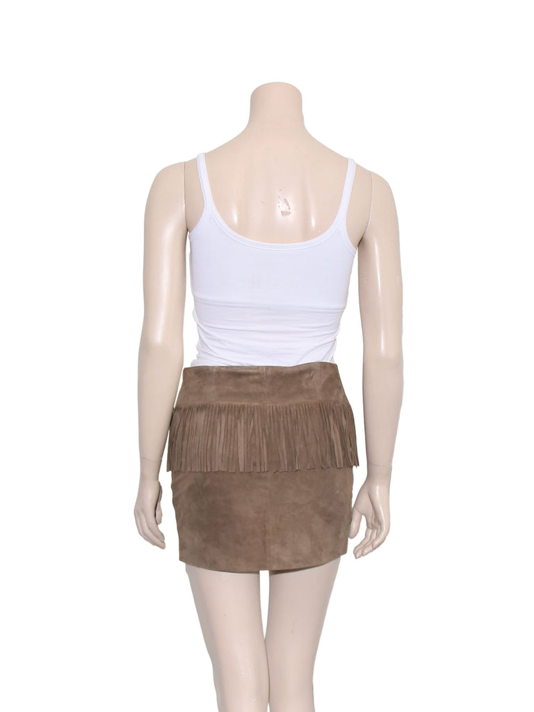 The Kooples Suede Fringe Skirt