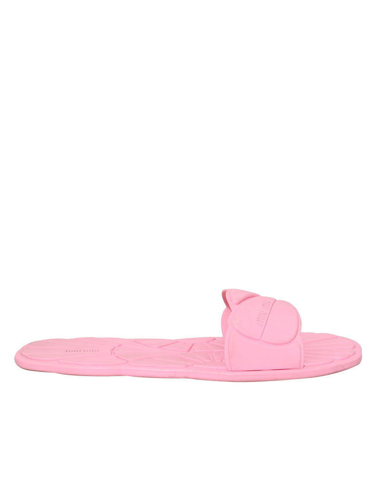 Miu Miu Rubber Slide Sandals