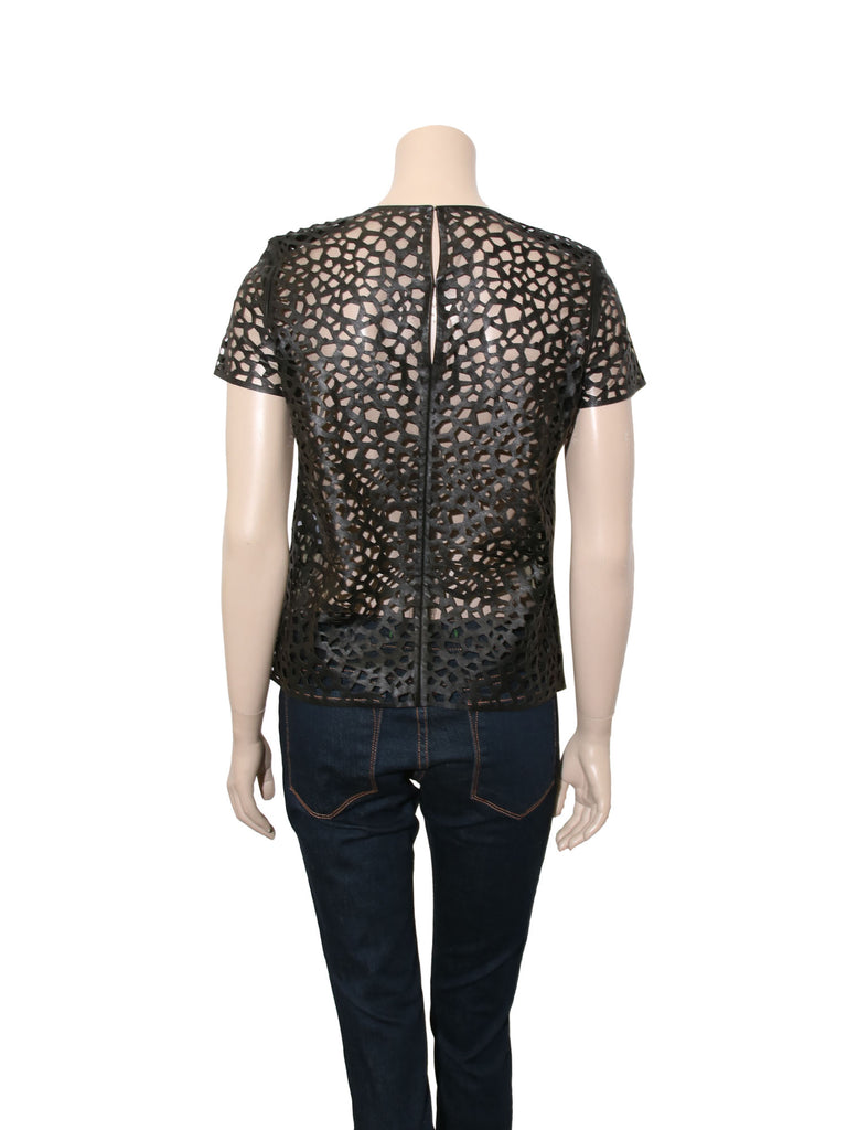 DVF Sade Laser Leopard Top