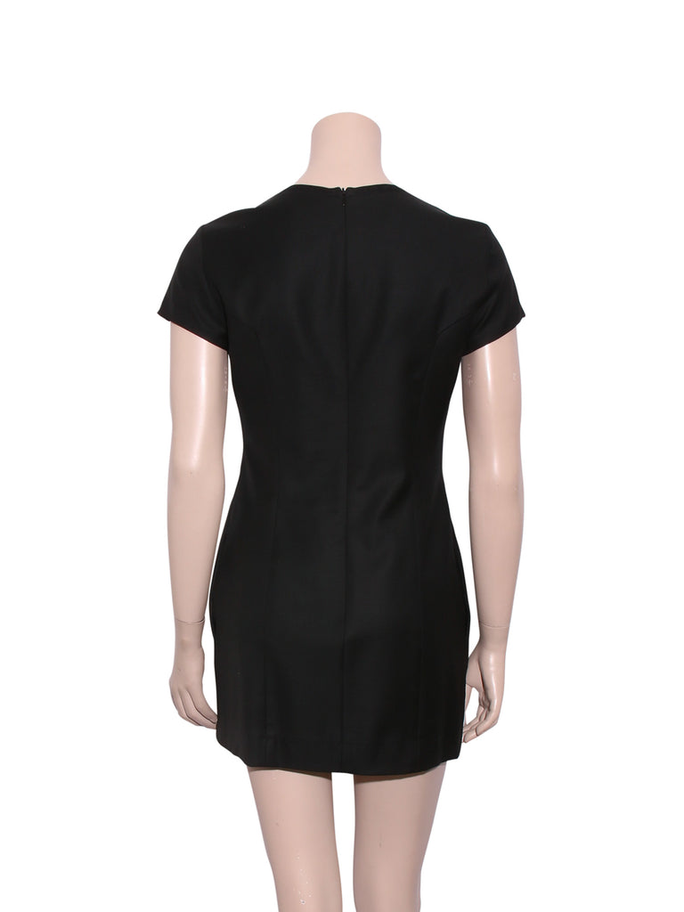 Short Sleeve Wool Dress