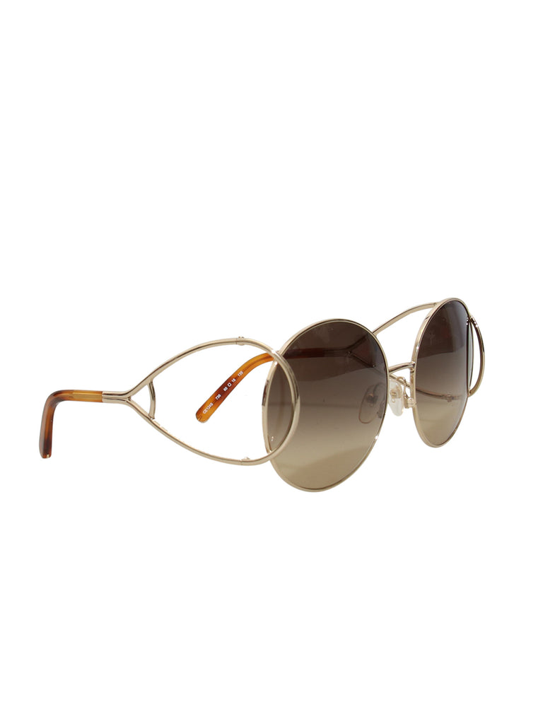 Chloe Round Gradient Sunglasses