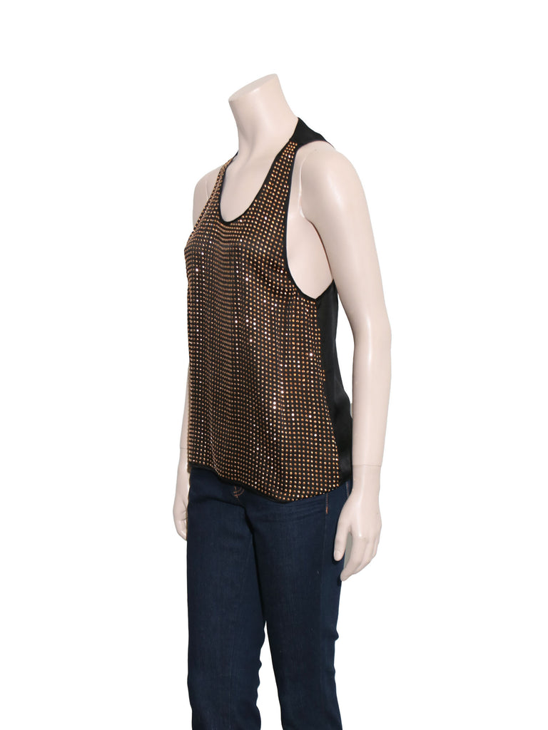 L'Agence Studded Silk Tank