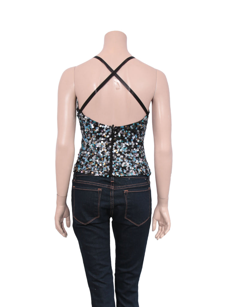 Emporio Armani Sequin Silk Top