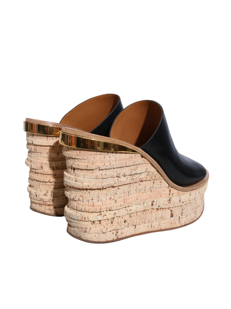 Cork wedge Slide Sandals