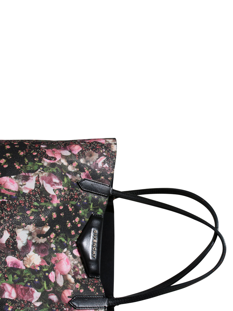 Floral Print Coated Canvas Tote