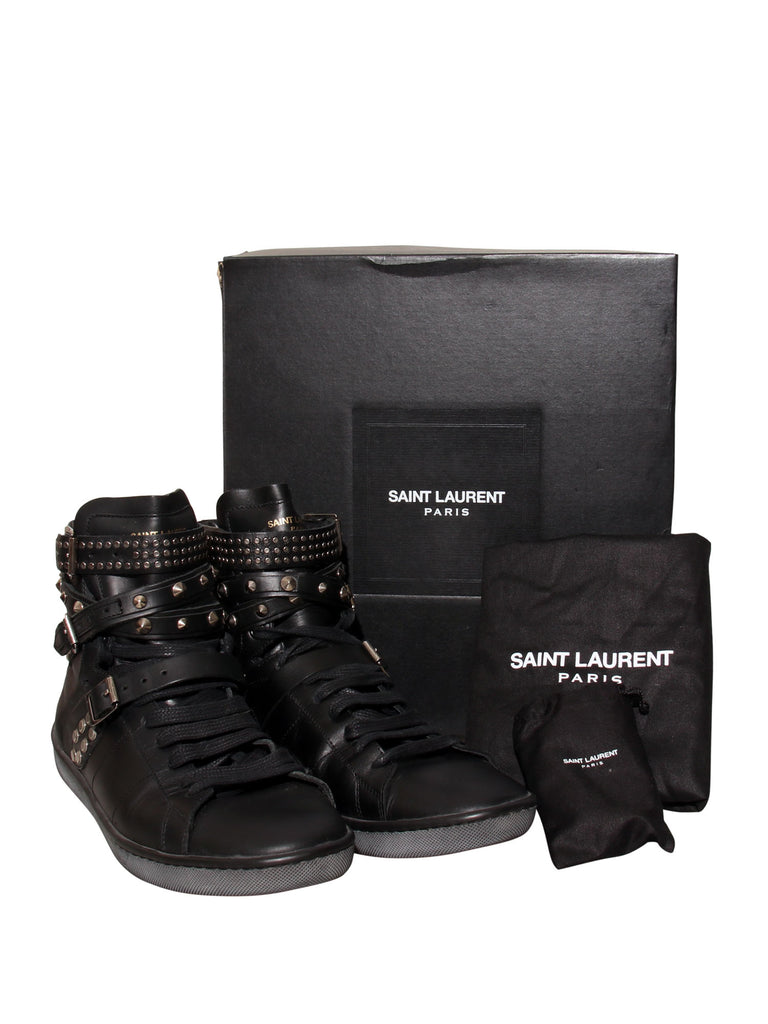 Leather Studded Sneakers