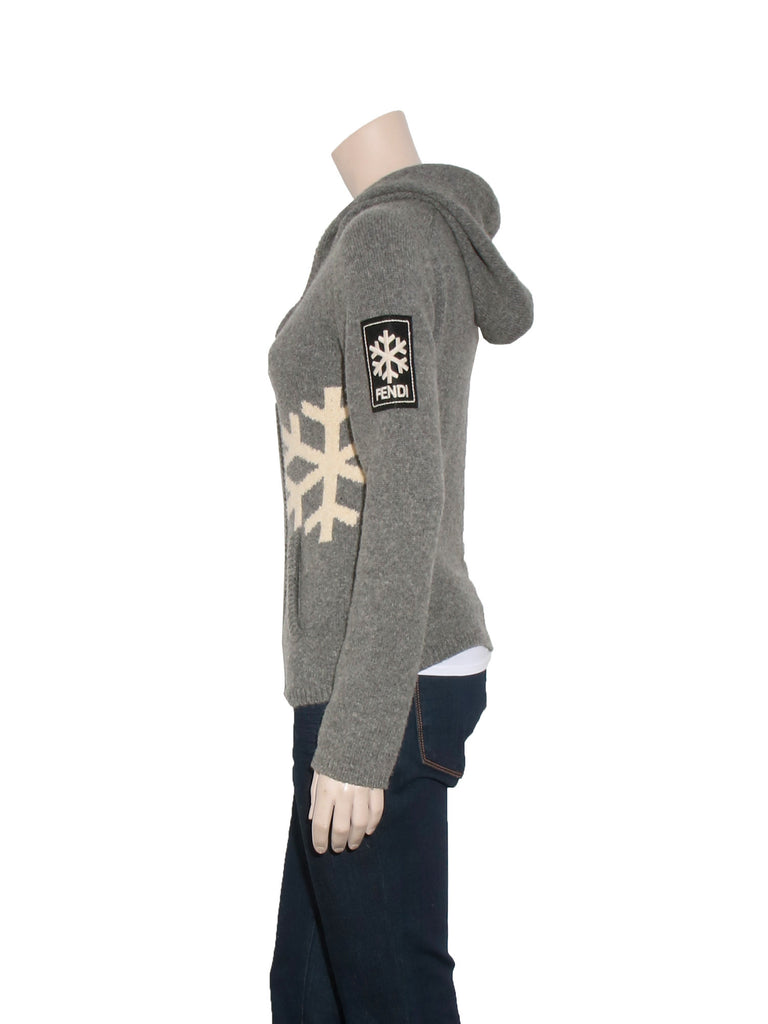 Fendi Wool Snowflake Hoodie