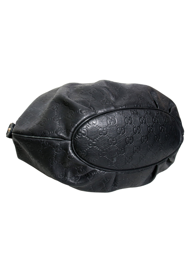 Leather GG Embossed Shoulder Bag