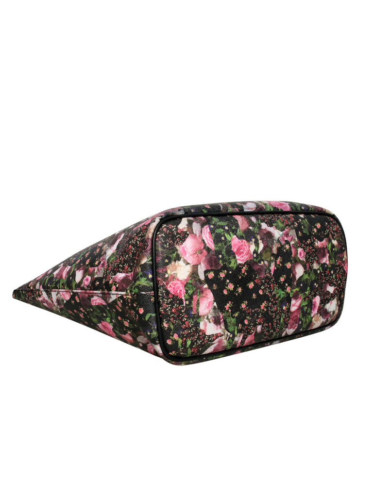 Floral Print Coated Canvas Tote