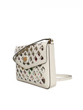New Gucci Traforata Leather Cutout Flora Shoulder Bag