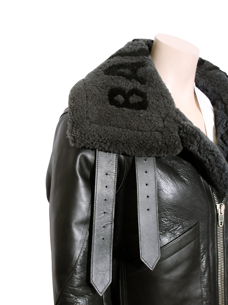 Balenciaga Le Bombardier Oversized Shearling Jacket